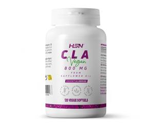 HSN CLA VEGANO 120 Perlas | 2400 MG Real de Ácido Linoleico Conjugado por Dosis Diaria | Estandarizado 80% Aceite de Semilla de Cártamo | No-GMO, Sin Gluten ni Lactosa