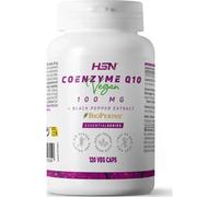 HSN Coenzima Q10 100mg (Ubiquinona) | 120 Cápsulas Vegetales | con Extracto de Pimienta Negra Bioperine® para Máxima Biodisponibilidad y Absorción | No-GMO, Vegano, Sin Gluten