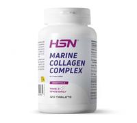 HSN Colágeno Marino Hidrolizado Complex 1500mg con Magnesio, Ácido Hialurónico, Vitamina C y Cobre | 120 Tabletas | Péptidos de Colágeno Hidrolizado | Piel, Huesos y Articulaciones | Sin Gluten