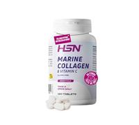HSN Colágeno Marino Hidrolizado con Vitamina C - 1500mg Péptidos de Colágeno de Bajo Peso Molecular <1000 Da | 120 Tabletas | Cuidado de Piel, Huesos y Articulaciones | Sin Sabor ni Olor Sin Gluten
