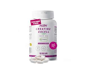 HSN Creatina Excell 1000mg Creapure® - 120 Cápsulas Vegetales | 100% Puro Monohidrato de Creatina. Sello de Calidad Creapure®. Código HSN 18HR11. Nos puedes encontrar en la web oficial