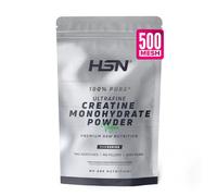 HSN Creatina Monohidrato 500g en Polvo Sin Sabor | Ultrafina 500 Mesh | 100% Pura Sin Añadidos | Vegano, Sin Gluten, No GMO | Formato Sin Dosificador