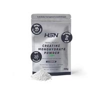 HSN Creatina Monohidrato en Polvo Sin Sabor + SHAKER ACERO INOXIDABLE | 300g | Creatina Micronizada (200mesh) Sin Añadidos y Libre de Contaminantes | No Incluye Dosificador | No-GMO Vegano Sin Gluten