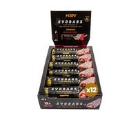 HSN Evobars Barritas de Proteínas 19g Proteína | Yogur de Cereza - Pack 12x60g | Bajas en Azúcar y Sin Aceite de Palma | Snack Fitness Crujiente Alternativa a Batidos de Proteína