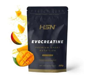 HSN Evocreatine Creatina Monohidrato - Mango 500g | 100% Puro Monohidrato de Creatina con Sabor. Libre de DCD o DHT. Vegana y Sin Gluten. No Incluye Dosificador.
