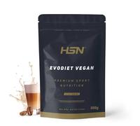 HSN Evodiet Vegan (Aislado de Proteína de Soja, Inulina y Glucomanano) | Café con Leche 500g | Ideal para tomar antes de las comidas | No Contiene Dosificador | No-GMO, Vegano, Sin Gluten