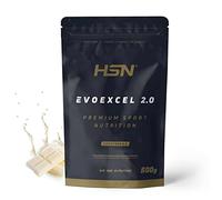HSN Evoexcel 2.0 Chocolate Blanco 500g | Proteína Whey Isolate + Concentrate (55% WPI90 + 40% WPC80) | DigeZyme® + Calostro IgG | Sin Gluten ni Soja | No Incluye Dosificador