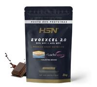 HSN Evoexcel 2.0 (Whey Protein Isolate + Concentrate) | Chocolate 2Kg | Whey + DigeZyme® + Calostro + Probióticos | No Contiene Dosificador | No-GMO, Vegetariano, Sin Gluten ni Soja