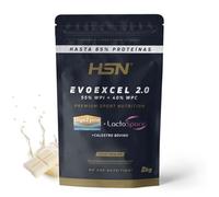 HSN Evoexcel 2.0 (Whey Protein Isolate + Concentrate) | Chocolate Blanco 2kg | Whey + DigeZyme® + Calostro + Probióticos | No Contiene Dosificador | No-GMO, Vegetariano, Sin Gluten ni Soja