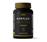 HSN Evoflex Glucosamina Condroitina MSM | 120 Tabletas | Ayuda a mantener los huesos (Calcio, Fósforo) el tejido conectivo (Manganeso, Cobre) y formación normal de colágeno (vitamina C) | Sin Gluten