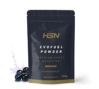 HSN Evofuel Pre + Intra Entreno | Frambuesa Azul 500g | Cafeína + Carbohidratos + Electrolitos + Aminoácidos + Nitratos + Óxido Nítrico | No Incluye Dosificador | No-GMO, Vegetariano, Sin Gluten