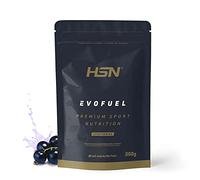HSN Evofuel Pre + Intra Entreno | Grosella Negra 500g | Cafeína + Carbohidratos + Electrolitos + Aminoácidos + Nitratos + Óxido Nítrico | No Incluye Dosificador | No-GMO, Vegetariano, Sin Gluten