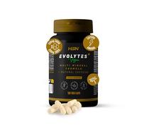 HSN Evolytes Plus+ Sales de Electrolitos + Cafeína | 120 Cápsulas | Sodio, Magnesio, Potasio, Calcio y Cloruro. Ideal para Ciclismo, Running y Triatlón. Sin sabor salado. Con estimulantes