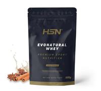 HSN Evonatural Whey Endulzada con Stevia | Canela 500g | Concentrado de Suero de Leche Sin Edulcorantes ni Azúcares Añadidos | No Incluye Dosificador | Apta Dieta Vegetariana y Sin Gluten