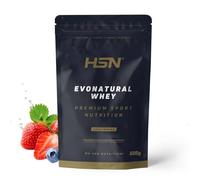 HSN Evonatural Whey Endulzada con Stevia | Frutos Rojos 500g | Concentrado de Suero de Leche Sin Edulcorantes ni Azúcares Añadidos | No Incluye Dosificador | Apta Dieta Vegetariana y Sin Gluten