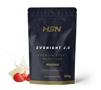 HSN Evonight 2.0 (Proteínas de Liberación Secuencial) | Choco Blanco y Fresa 500g | Proteína Multifase (Whey + Albúmina de Huevo + Caseína) | No Contiene Dosificador | No-GMO, Vegetariano, Sin Gluten