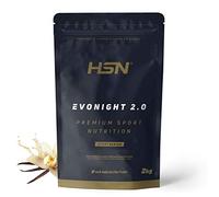 HSN Evonight 2.0 | Vainilla 2Kg = 67 Tomas por Envase | Batido de Proteínas para Antes de Dormir | Whey + Leche + Albúmina de Huevo | Vegetariano, Sin Gluten ni Soja