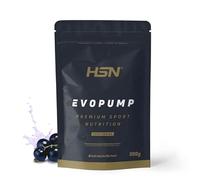 HSN Evopump en Polvo (600mg Nitratos) | Grosella Negra 500g | Pre Entreno Sin Estimulantes (0% Cafeína) | Con Citrulina + Arginina | No Incluye Dosificador | No-GMO, Vegano, Sin Gluten