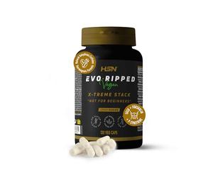 HSN Evoripped Termogénico con Cafeína | 120 Cápsulas Vegetales | 300mg Cafeína + EGCG Té Verde + P-Sinefrina | Suplemento Deportivo Vegano