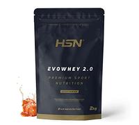 HSN Evowhey Protein | Caramelo Salado 2Kg | Concentrado de Proteína de Suero | 100% Whey Protein Concentrate (WPC) | No Incluye Dosificador | No-GMO, Vegetariano, Sin Gluten ni Soja