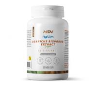 HSN Extracto de Agaricus bisporus H2OSlim® 400mg | 120 Cápsulas Veganas | 95% Mucopolisacáridos + 15% Beta-Glucanos | 800mg por Dosis Diaria | No-GMO, Sin Gluten