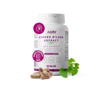 HSN Extracto de Ginkgo Biloba 120mg (Equivalente a 6000mg) - Ratio 50:1 con 24% Flavonas y 6% Terpenos | 120 Cápsulas Veganas | Memoria Concentración Rendimiento Intelectual - Con Zinc y Vitamina B5