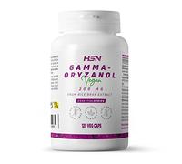 HSN Gamma-Oryzanol 200 mg | Salvado de Arroz | 120 Cápsulas Vegetales | Extracto de Salvado de Arroz de Oryza sativa. 98% Gamma-Oryzanol. Origen 100% Natural. No-GMO, Vegano, Sin Gluten
