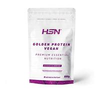 HSN Golden Protein Vegana | Sabor Leche Dorada (Golden Milk) 500G | Proteína de Guisante + Cúrcuma + Canela + Jengibre + Pimienta Negra | Endulzada con Stevia y Eritritol | No-GMO, Sin Gluten