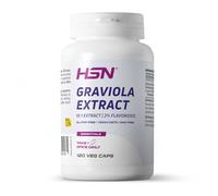 HSN Graviola 500mg | 120 Cápsulas Vegetales | Estandarizada 2% Flavonoides - Extracto 10:1 Equivalente a 5000mg Fruta Madura Annona muricata | Sin Gluten y Apto Vegano