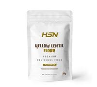 HSN Harina de Lenteja Amarilla Vegana Sin Gluten | Sabor Neutro 1 Kg = 20 Tomas por Envase | Sin Azúcar, Sin Añadidos ni Aditivos | Rica en Proteínas y Fibra | Ideal Recetas Saludables