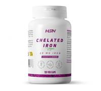 HSN Hierro Bisglicinato 20mg, Hierro Quelado Vegano, 120 Cápsulas