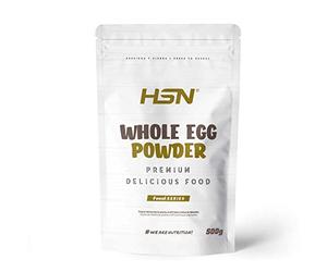 HSN Huevo Entero en Polvo | Sabor Natural 500g | 100% Pura Proteína de Huevos de Gallinas de Suelo no Enjauladas | No-GMO, Vegetariano, Sin Gluten ni Lactosa | No Incluye Dosificador