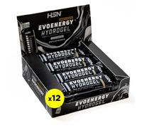 HSN Hydrogel Evonergy Con Cafeína | Sin Sabor - Caja 12 Unidades de 70ml | 30g Carbohidratos por Gel Relación 1:0,8 (Glucosa:Fructosa) | Alta acuosidad | No-GMO, Vegano, Sin Gluten ni Lactosa