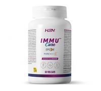 HSN Immu Care | 60 Cápsulas Vegetales | Vitaminas C y D, Probióticos, Postbióticos y Extractos de Andrographis paniculata y Eleutherococcus senticosus | Fórmula Clean Label | Vegano y Sin Gluten