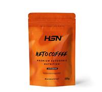 HSN Keto Coffee | Sabor Natural 150 gr = 15 Tomas por Envase Café Instantáneo para la Dieta Cetogénica | No-GMO, Vegano, Sin Gluten ni Lactosa