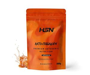HSN Keto Colágeno Hidrolizado Bovino en Polvo | Caramelo Salado 500g | 10g Péptidos de Colágeno de Bajo Peso Molecular | Sin Añadidos ni Aditivos | No Incluye Dosificador | No-GMO, Sin Gluten