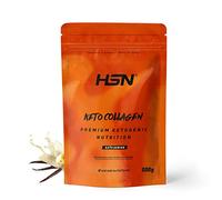 HSN Keto Colágeno Hidrolizado Bovino en Polvo | Vainilla 500g | 10g Péptidos de Colágeno de Bajo Peso Molecular | Sin Añadidos ni Aditivos | No Incluye Dosificador | No-GMO, Sin Gluten