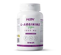 HSN L-Arginina 1000mg | 120 Cápsulas Vegetales | 2g por Dosis Diaria de Arginina | Alta Biodisponibilidad | Vegano, Sin Gluten, No-GMO