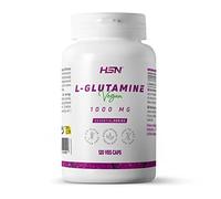 HSN L-Glutamina 1000mg | 120 Cápsulas Vegetales | Glutamina Vegana por Fermentación Vegetal | 4g por Dosis Diaria | Sin Gluten, No GMO