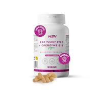 HSN Levadura de Arroz Rojo + Coenzima Q10 | 180 Cápsulas Vegetales | Contenido Libre de citrinina y otras micotoxinas | No-GMO, Vegano, Sin Gluten