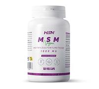 HSN MSM 1000mg | 120 Cápsulas Vegetales | 1g de Metilsulfonilmetano por Cápsula al Día | Suministro para 4 Meses | No-GMO, Vegano, Sin Gluten