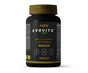 HSN Multivitamínico Evovits Plus+ | 120 Cápsulas Vegetales | Vitaminas y Minerales con Citicolina y Coenzima Q10 para Hombre y Mujer | Vegano y Sin Gluten | No GMO