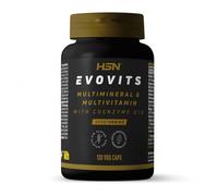 HSN Multivitamínico Vitaminas y Minerales Evovits 120 Cápsulas | Con Hierro, Zinc, Vitamina D, Complejo B, Coenzima Q10 y Ginseng | Energía y Sistema Inmunitario | Hombre y Mujer | Sin Gluten