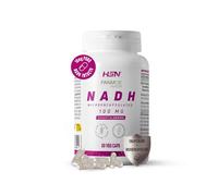 HSN NADH Microencapsulado 100mg (PANMOL®) | 60 Cápsulas Vegetales | 10mg Puro NADH Dinucleótido reducido de ß-nicotinamida y adenina | Sistema de Doble Protección | No-GMO, Vegetariano, Sin Gluten