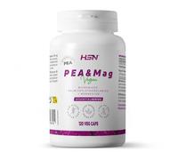 HSN Palmitoiletanolamida Micronizada con Magnesio (PEA & Mag) 1200mg/día + 250 Magnesio/día | 120 Capsulas Vegetales | Máxima Biodisponibilidad | No-GMO, Vegano, Sin Gluten