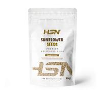 HSN Pipas de Girasol Peladas Sin Sal 1Kg | Semillas Crudas Alto Oleico (38,6% Ácido Oleico) | Ricas en Proteína y Fibra | Snack Natural para Ensaladas, Panes y Repostería | 100% Vegano Sin Gluten