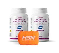 Pack - 2x premium omega-3 tg (ifos) 1000mg - 120 perlas + pastillero semanal hsn naranja