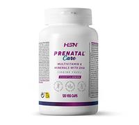 HSN Prenatal Care - sin yodo - 120 Cápsulas Vegetales | Multivitamínico Embarazo. Folato Activo DHA Vegano Hierro Ferrochel Colina CDP. Apoyo Completo para Lactancia