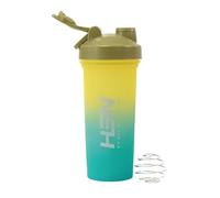 HSN Pro Shaker Rocket We Are Nutrition! Libre de BPA | 600ml | Azul Celeste Amarillo | Vaso Mezclador con Bola Mezcladora | Cierre Hermético y Tapón Anti-Fugas | Sin Olores | Fácil Limpieza