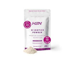 HSN Probiótico en Polvo GI Biotics | 500g | Lactobacillus Bifidobacterium Streptococcus | Glutamina Prebióticos DigeZyme® Curcumina Gingerol | No Incluye Dosificador | No-GMO Vegano Sin Gluten